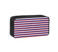Wdarff Russian Flag Print Large-Capacity Pen Case Stationery Organizer Pouch Office Gifting Everyday Carry