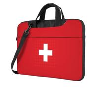 wdarff Swiss Flag Print Stylish Lightweight Laptop Bag Portable Single-Shoulder Notebook Case Briefcase Tote