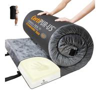 WDBBYL CertiPUR-US Camping Mattress,Roll Up Sleeping Pad Twin Size 75”x38”x3”Memory Foam,Floor Mat Guest Bed Topper,Waterproof Soft Cover & Carry Bag