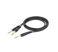 Wdbild 1/4inch Stereo To 6.35mm Male Y Cable Loudspeaker Microphone Instrument Splitter Adapter