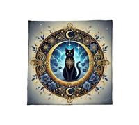 Wdbild 1. Cats Flower Tarot Shrine Cloth Divination Card Table Cover Astrology Wizardry Tapestry Wall Hanging Decor Black Cats Tarots Card Tablecloth Spiritual Deckcloth