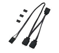 Wdbild 1 To 3 4pin To 3Pin ARGB Splitter Cable 5V3P For HDLL120 Synchronizing Lighting Across Multiple Fans Synchronization Cable