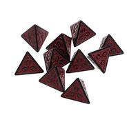 Wdbild 10 Pcs Acrylic Polyhedral 4-Sided Game Single Color Pattern For Role Playing Table Game
