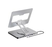Wdbild 10 Port Laptop Docking Station With 360 Degree Rotate Base And Comprehensive Device Protections Aluminum Alloy