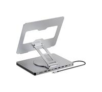 Wdbild 10 Port Laptop Docking Station With 360 Degree Rotate Base And Comprehensive Device Protections Aluminum Alloy