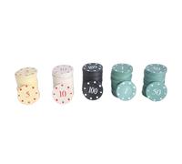 Wdbild 100Pcs Casinos Chip Roulettes Game Bingo Chip With Value Teaching Coin Counting Counters Chip