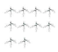 Wdbild 10pcs Fishing Bearing Rolling Swivels Connector Tackle Accessories Squid Jigs Lures Swivels Glow Beads Accessories