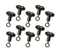 Wdbild 10pcs Saltwater Fishing Rolling Swivels Fishing Tackle Accessories Line Connector Rotation Line Swivels Rig Connector
