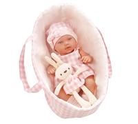Wdbild 12 Inch Asleep Doll With Tote Baby Girl Realistic Vinyls Full Body White Skin Girl Doll For Kid Age With Clothes Outfit