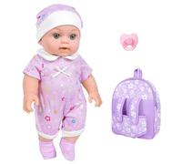 Wdbild 12Inch Baby Reborns Dolls With Backpack And Accessories For Children Education And Comforting Parenting Toy Reborns Doll Set