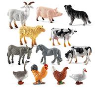 Wdbild 12pcs Farm Animal Figurines Realistic Farm Animal Figures Farm Barn Animals Playset Set