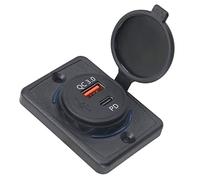Wdbild 12V-24V USB C & USB Port PD & For Car Socket Power Outlet Charging Adapter For Car Marine