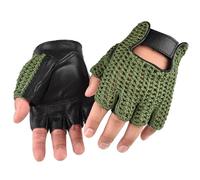 Wdbild 2pack Durability Men's Mittens Half Finger Wools Leather Gloves Outdoor Sports For Gym Motorcycle Cycling And Outdoors Protective Handwear