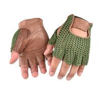 Wdbild 2pack Durability Men's Mittens Half Finger Wools Leather Gloves Outdoor Sports For Gym Motorcycle Cycling And Outdoors Protective Handwear