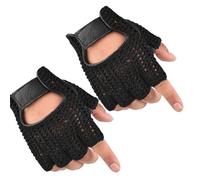 Wdbild 2pack Durability Men's Mittens Half Finger Wools Leather Gloves Outdoor Sports For Gym Motorcycle Cycling And Outdoors Protective Handwear