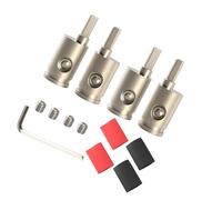 Wdbild 2Pair 0 Gauges/4/8 Car Stereos Power Connectors Coppers Alloy Terminals AntiCorrosion Fast Assembly Highly Power Car Connectors