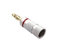 Wdbild 2PCS 4mm Loudspeaker Connectors Coppered Hifi Banana Plugs Enhances Sound And Reliabled Connection Video Receiver Gold Plated Plug