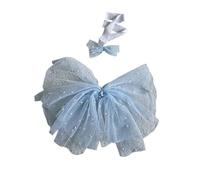 Wdbild 2pcs Infant Photography Outfit Headband Bowknot Costume Photostudio Suit Baby Photoshooting Props Newborn Shower Baby Girl Tutu Dress