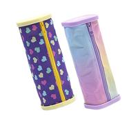 Wdbild 2Pcs Large Capacity Pen Pencil Case Zippered Pen Pouches Pencil Bag Large Compartment for Student Boy Girl Travel School Space Saving Organizers