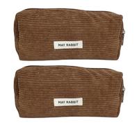 Wdbild 2Pcs Large Capacity Pencil Bag Corduroy Pen Case Multipurpose Pen Pouches Case Travel Makeup Bag for Kid Adult Corduroy