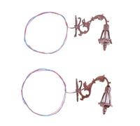 Wdbild 2pcs Miniature Wall Lamp Model With LED Light Portable Craft Supplies For Sand Table And Dollhouses Display Solution Landscape Decoration