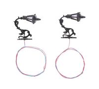 Wdbild 2pcs Miniature Wall Lamp Model With LED Light Portable Craft Supplies For Sand Table And Dollhouses Display Solution Landscape Decoration