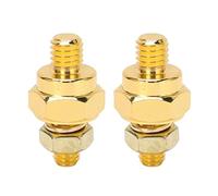 Wdbild 2pcs Post Terminal 3/8in NPT Thread Premium-Short Side Post Mount Battery Connector Terminal Adapter Car Accesories Adapter Plug Converter For Travel Computer Solid Brass Side Standard