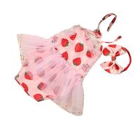 Wdbild 2Pcs/Set Newborn Photography Props Headband Strawberry Jumpsuit Photo Clothing Infant Monthly Photography Props Newborn Photo Outfits Baby Girls
