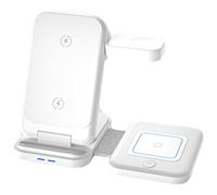 Wdbild 3 In 1 Fast Charging Hubs Station Adjustable Nonslip For Watch Phone Charging Rack Ambients Light Control
