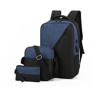 Wdbild 3pcs Laptop Backpack For Men School Bag Set With Shoulder Bag Pencil Case For Teen Boy School