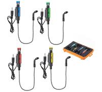 Wdbild 4Pcs Fishing Rod Alarm Swingers Chain Sensitive Fishing Alarm Bites Alarms Swingers Indicators Hangers Bobbins Tool