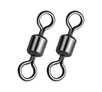Wdbild 50Pcs Fishing Swivels Fishing Tackle Line Connector Stainless Rolling Swivels Barrels Connectors Heavy Duty Boats