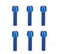 Wdbild 6 PCS Bike Stem Bolts Tapered Bolts Screw Bicycles Stem Top Cover Screw Bicycles Headset With Washers Top Cover