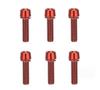 Wdbild 6 PCS Bike Stem Bolts Tapered Bolts Screw Bicycles Stem Top Cover Screw Bicycles Headset With Washers Top Cover