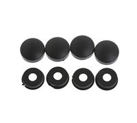 Wdbild 8Pcs/Set Black Security- License Plate Frame Mounting Screw Bolts Nut Caps For Car Motorcycle Car License Plate Frame