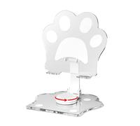 Wdbild Adjustable Acrylic Tablet Stand With 360 Degree Rotation & Foldable Designs Holder Tool For Home Office Desk Use Cats Shaped Adjustable Desk Stand For Enhances Viewing