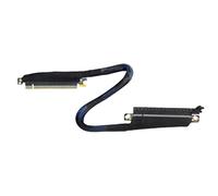 Wdbild Advanced PCIe5.0 X16 Right Exit GPU Extension Cable With 180 Degree Rotation Braide Sleeving And Low Signals Attenuation Right Exit Left Enter GPU Risers Cable