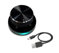 Wdbild ARGB Backlits USB Volumes Knob Volumes Adjuster For Desktop Computers Gaming Streaming Studio Equipment Accessories