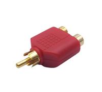 Wdbild Auditory Y Splitter Plug Adapter 1 Male To 2 Female Auditory Video Connectors For Loudspeaker Systems Gold Plated Mono Connectors