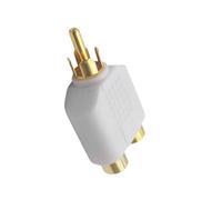 Wdbild Auditory Y Splitter Plug Adapter 1 Male To 2 Female Auditory Video Connectors For Loudspeaker Systems Gold Plated Mono Connectors