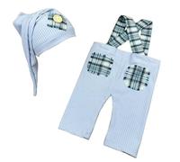Wdbild Baby Photography Props Overalls And Hat Outfit Photo Clothes Breathable Baby Infant Photography Costume Clothing Photoshoot Outfits