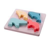 Wdbild Baby Soft Nesting Sorting Stacking Toy Silicone Teething Block Animal Shape Recognition Learning Toy