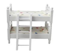Wdbild Bedroom Bunk Bed Miniature Furniture Model DollHouses Accessory Realistic Floral Sheet Playset 1:12 Miniature Bunk Beds For Dollhouses For Kids
