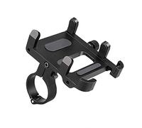 Wdbild Black Motor Bike Sturdy Bracket Bike Motorcycle Phone Mount Solid Aluminium Phone Holder