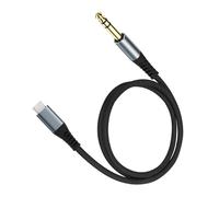 Wdbild Braideds Sound Cable Type C To 1/4inch Gold Plateds Connectors And Aluminum Housing For Amplifiers Home Theater Mixers Braideds Dacs Sound Cable