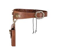 Wdbild Bum Bag, Steampunk Vintage Leather Waist Bag Medieval Costume Accessory Cosplay Waist Pack for Outdoor Travel and Daily Use