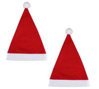Wdbild Christmas Santa Hat Nonwoven Fabric And White Brim For Christmas Parties Dress Up Cosplay Red Color