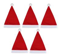 Wdbild Christmas Santa Hat Nonwoven Fabric And White Brim For Christmas Parties Dress Up Cosplay Red Color