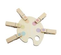 Wdbild Colorful Matching Wood Palettes Clip Toy Sensory Visual Toy Children Learning Toy Fine Motor Skill Learning