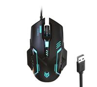 Wdbild Corded Gaming 3600DPI Adjustable RGB Backlit Modes Ergonomic Shape Lightweight Computer For PC Laptop Gamers